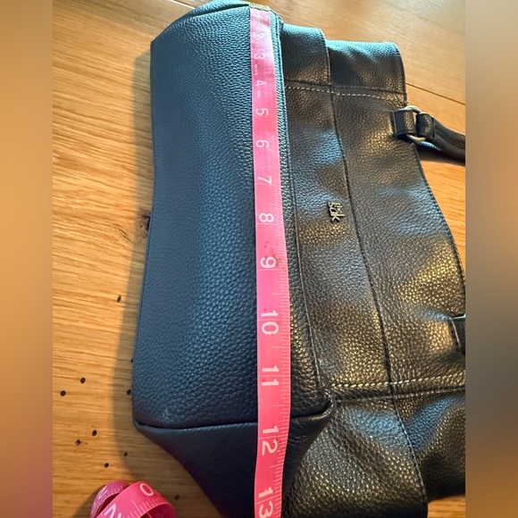 The Sak Black Leather Ashby Satchel Tote Purse - Picture 12 of 16